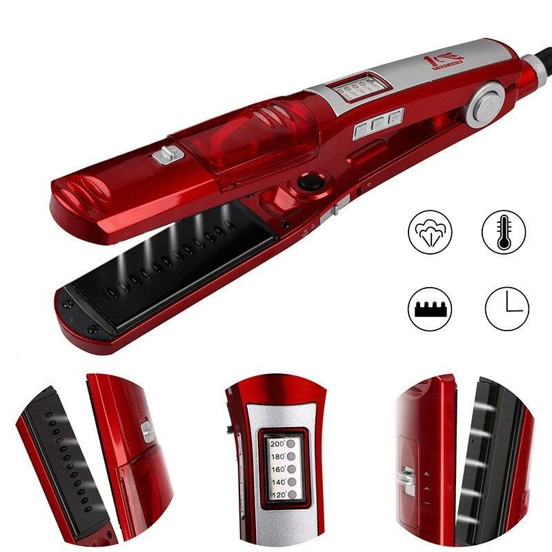 Plancha con calor seco y vapor 2 en 1