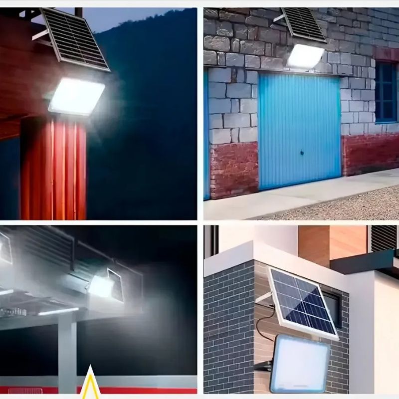 Proyector LED Solar con Panel y Mando a Distancia