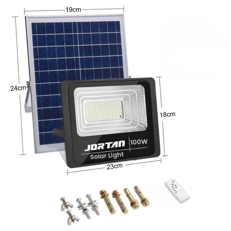 Proyector LED Solar con Panel y Mando a Distancia